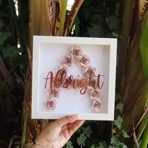 Personalized flower shadow box